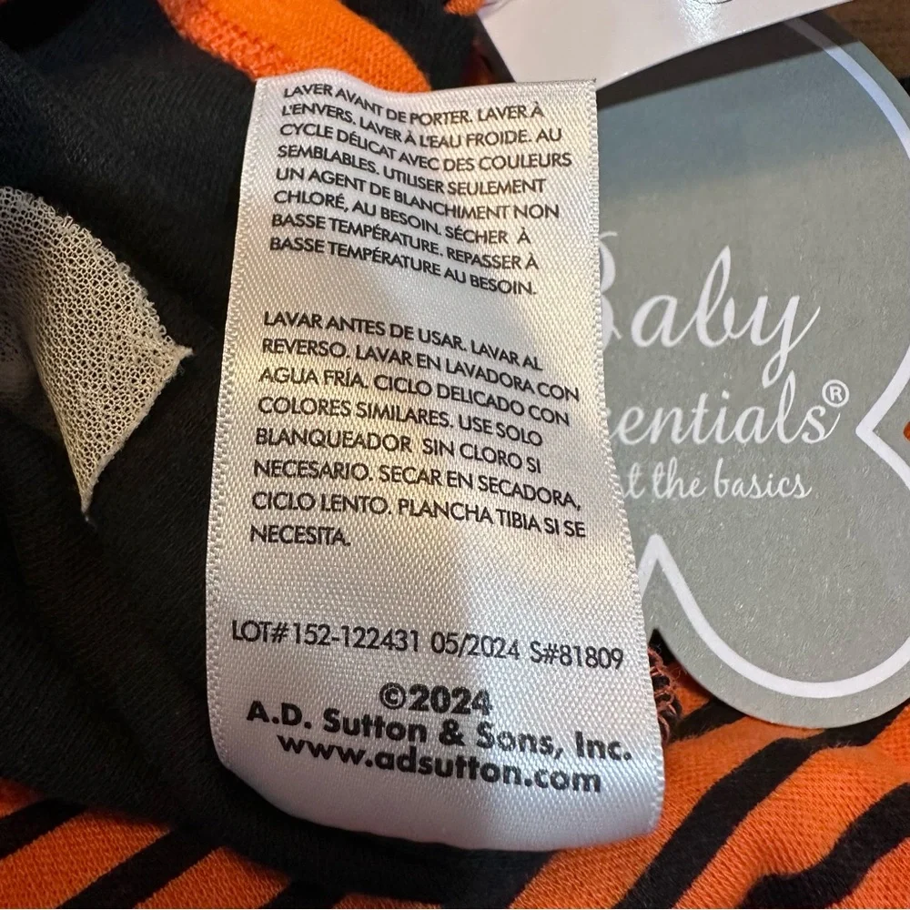 Baby Essentials Black and Orange Halloween Outfit “Scary‎ Handsome” 4-Piece Set